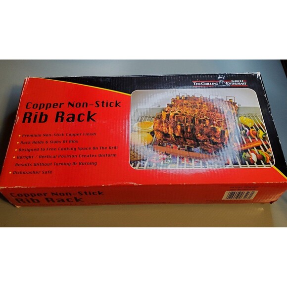 Mr. Bar B Q copper non-stick rib rack new open box - Picture 1 of 6